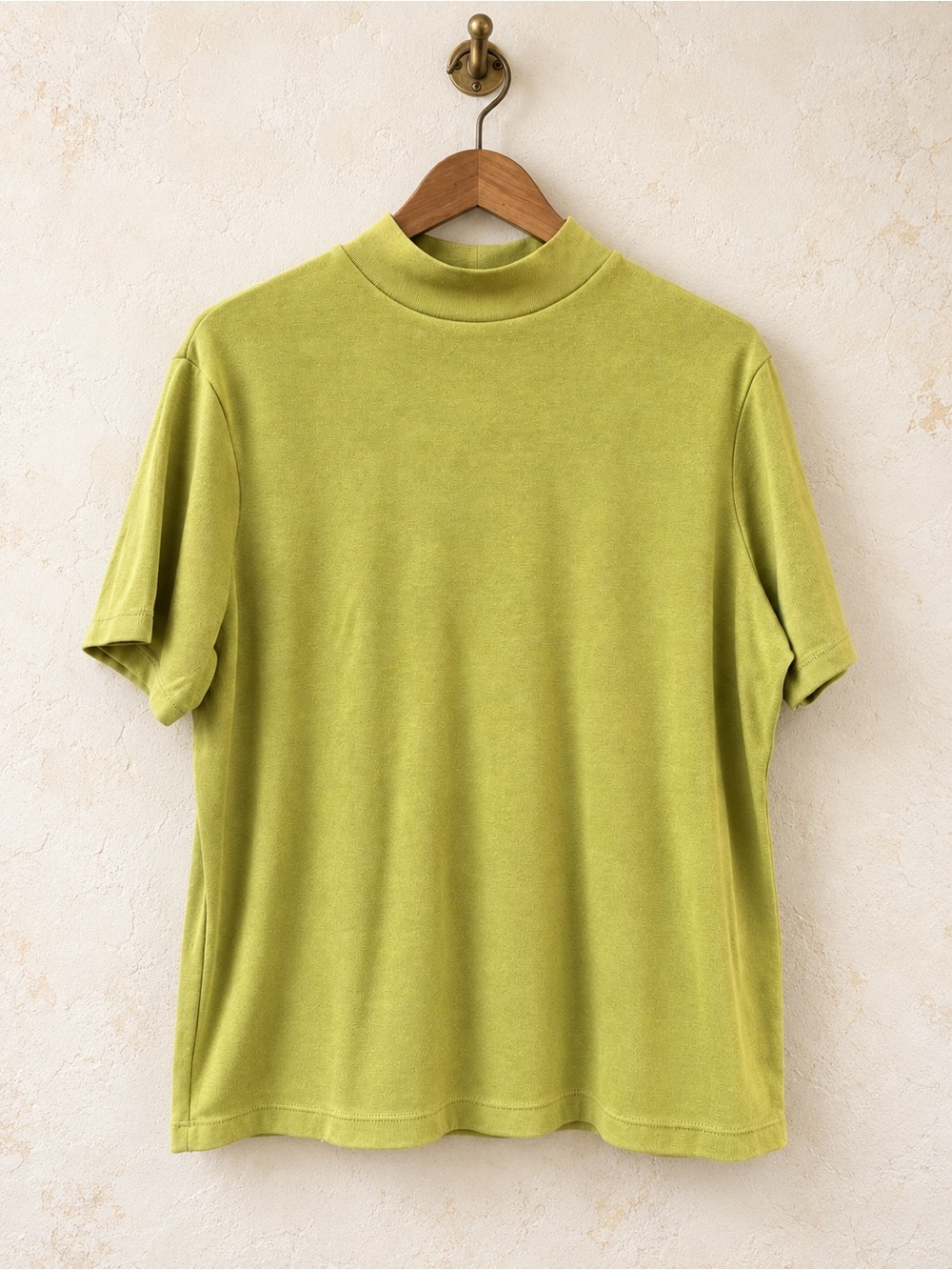 Avenue Olive Green Mock Neck Stretch Top Plus Size 14/16